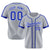 Custom Gray Royal Blue White Baseball Jersey Personalized For Adults Youth