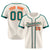 Custom Khaki Aqua Orange Baseball Jersey