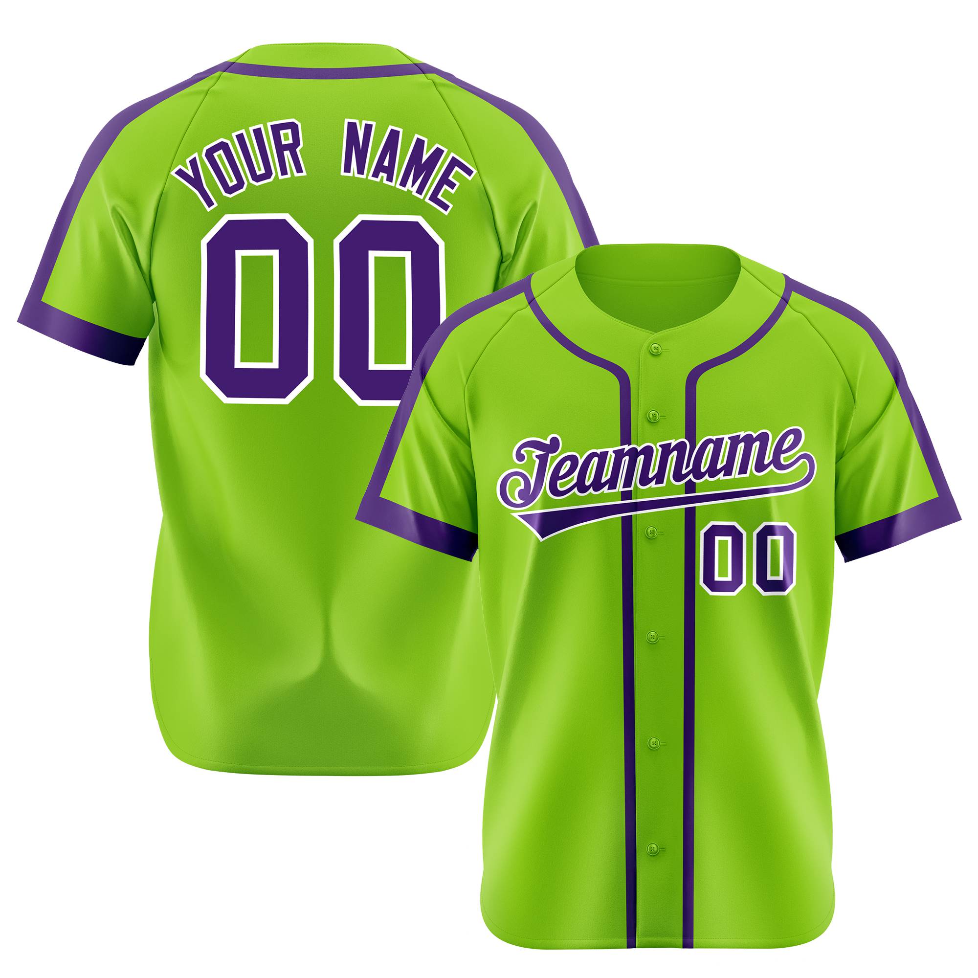 Custom Aqua Purple White Baseball Jersey