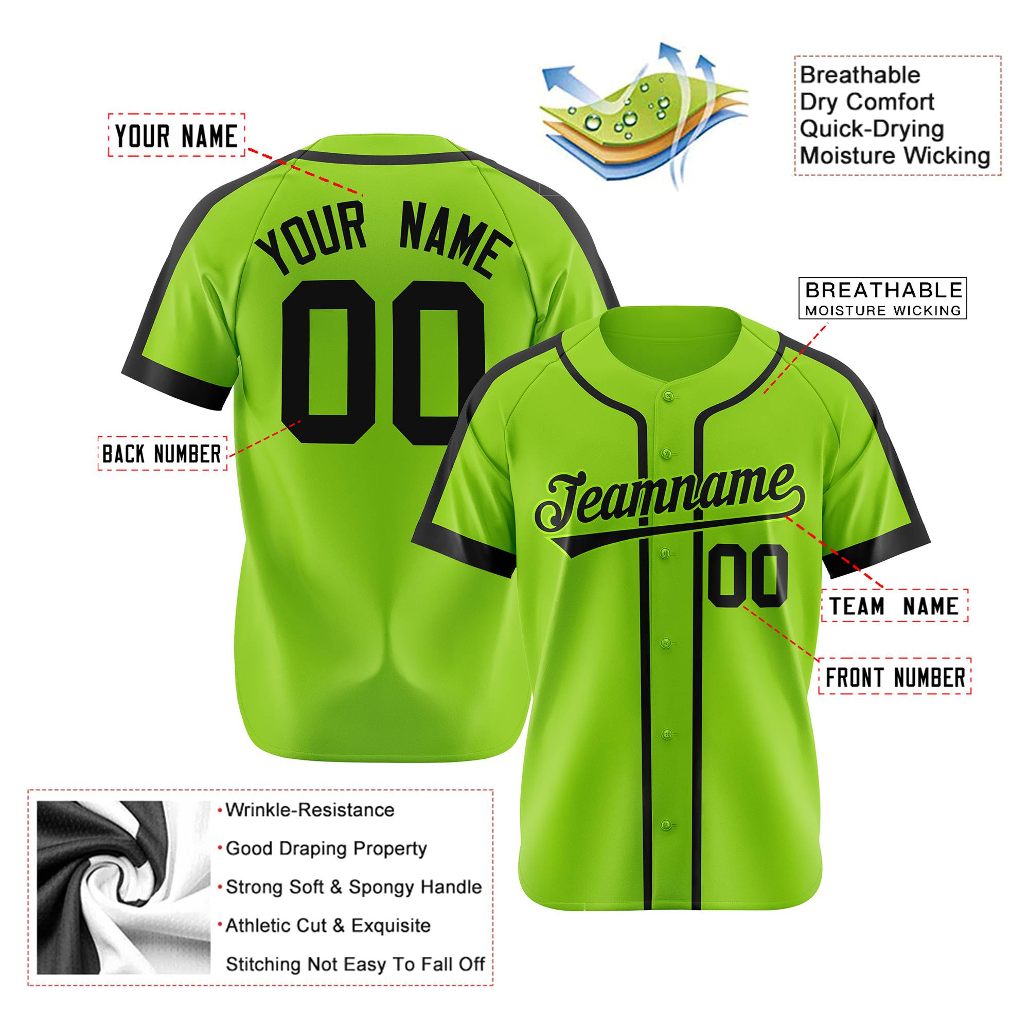 Custom Aqua Black Baseball Jersey