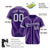 Custom Purple Gray Baseball Jersey