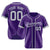 Custom Purple Gray Baseball Jersey