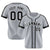 Custom Gray Black White Baseball Jersey Personalized For Adults Youth