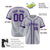 Custom Gray Purple Baseball Jersey Personalized For Adults Youth