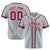 Custom Gray Red White Baseball Jersey