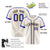 Custom Khaki Royal Blue Baseball Jersey