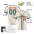 Custom Khaki Aqua Orange Baseball Jersey