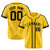 Custom Yellow Black Baseball Jersey