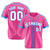 Custom Pink Bule White Baseball Jersey