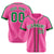 Custom Pink Green White Baseball Jersey