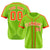 Custom Green Orange White Baseball Jersey