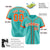 Custom Bright Green Orange White Baseball Jersey