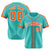 Custom Bright Green Orange White Baseball Jersey