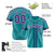 Custom Aqua Purple White Baseball Jersey