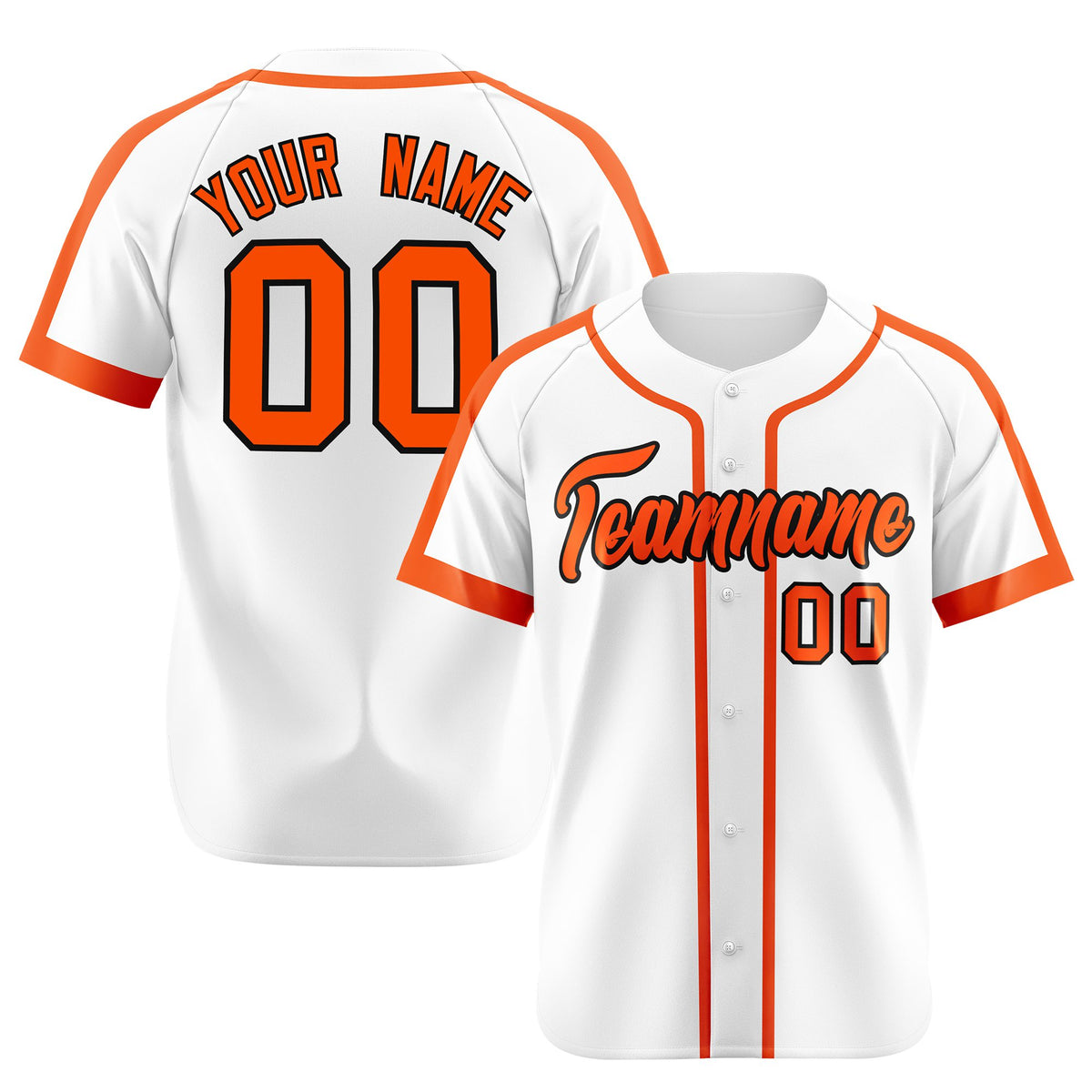 Custom White Bay Orange Black Baseball Jersey Personalized For Adults Youth