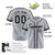 Custom Gray Black White Baseball Jersey Personalized For Adults Youth