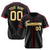 Custom Black Old Gold Crimson Baseball Jersey