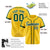 Custom Yellow Green White Baseball Jersey