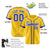 Custom Yellow Purple White Baseball Jersey