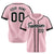 Custom Pink Black White Baseball Jersey