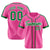 Custom Pink Green White Baseball Jersey