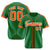 Custom Kelly Green Orange White Baseball Jersey