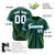 Custom Kelly Green Powder Blue White Baseball Jersey