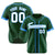 Custom Kelly Green Powder Blue White Baseball Jersey