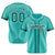 Custom Bright Green Aqua White Baseball Jersey