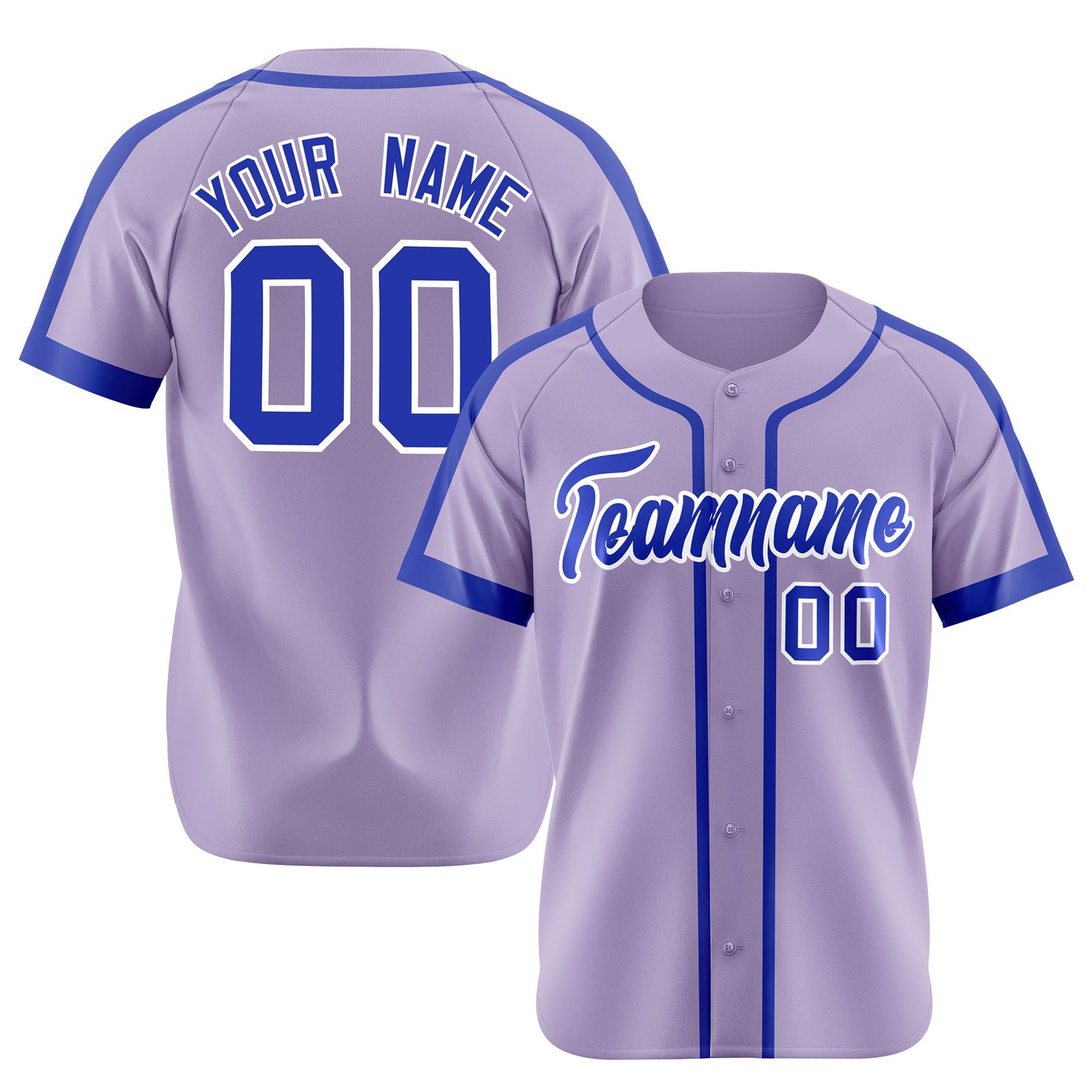 Custom Purple Blue Baseball Jersey
