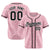 Custom Star Pink Black Baseball Jersey Button Down Shirt Personalized for Adults/Youth