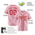 Custom Star Pink Red Baseball Jersey Button Down Shirt Personalized for Adults/Youth