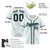 Custom Star White Teal Baseball Jersey Button Down Shirt Personalized for Adults/Youth