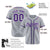 Custom Star Gray Violet Baseball Jersey Button Down Shirt Personalized for Adults/Youth