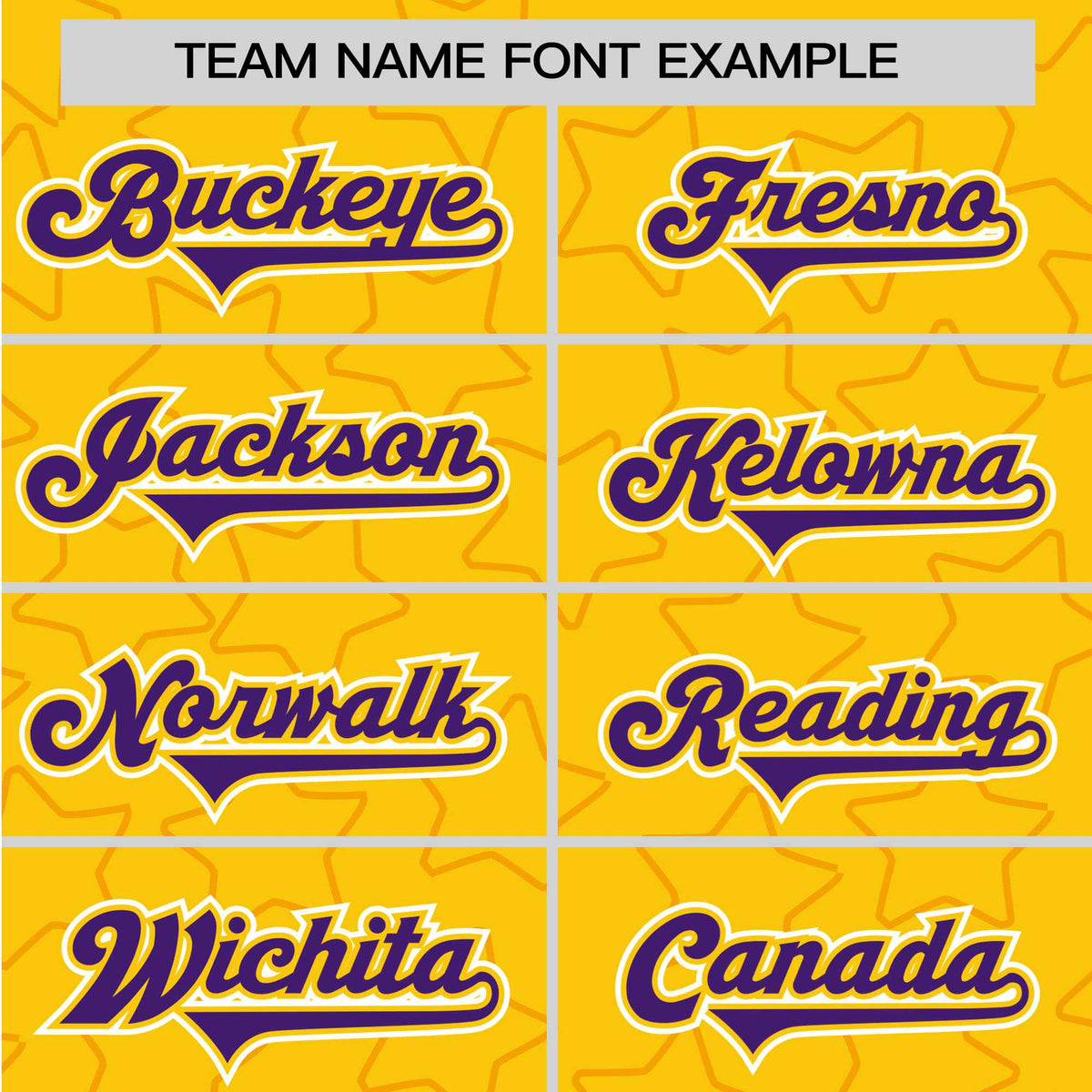 Custom Star Gold Purple Baseball Jersey Button Down Shirt Personalized for Adults/Youth