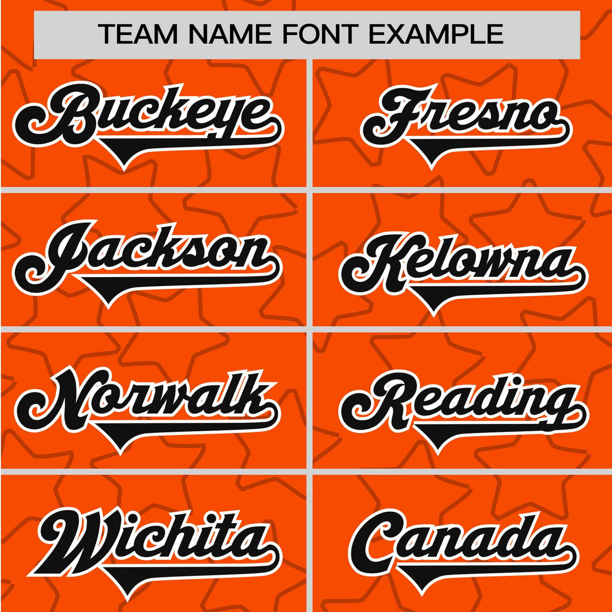 Custom Star Orange Black Baseball Jersey Button Down Shirt Personalized for Adults/Youth