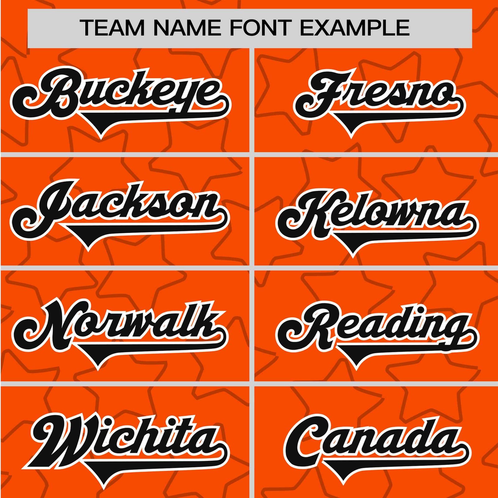 Custom Star Orange Black Baseball Jersey Button Down Shirt Personalized for Adults/Youth