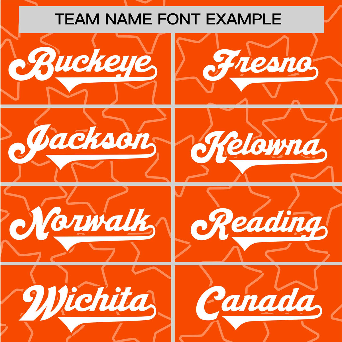 Custom Star Orange White Baseball Jersey Button Down Shirt Personalized for Adults/Youth