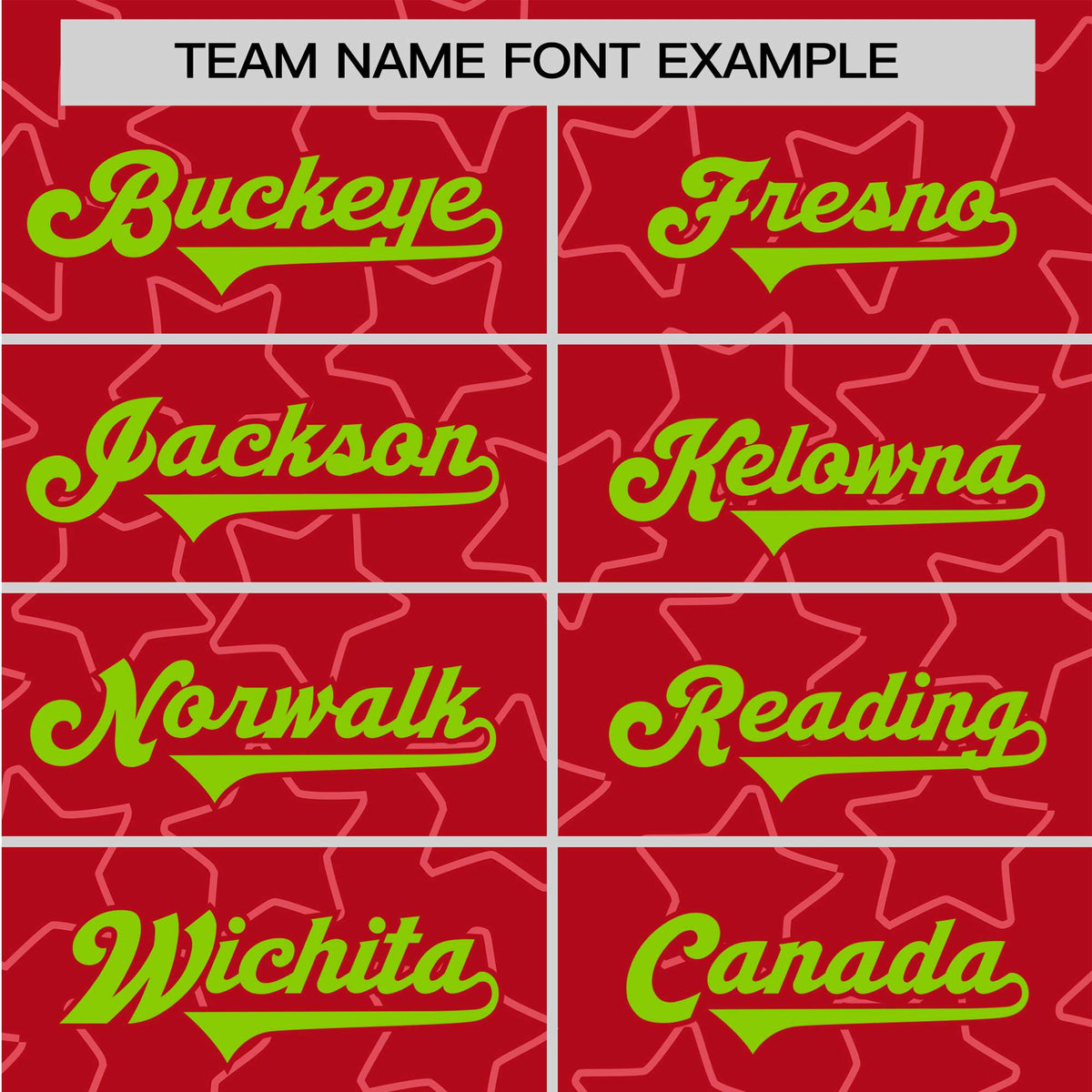 Custom Star Red Lime-Green Baseball Jersey Button Down Shirt Personalized for Adults/Youth