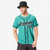 Custom Star Turquoise Black Baseball Jersey Button Down Shirt Personalized for Adults/Youth