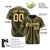 Custom Star Olive Green Gold Baseball Jersey Button Down Shirt Personalized for Adults/Youth