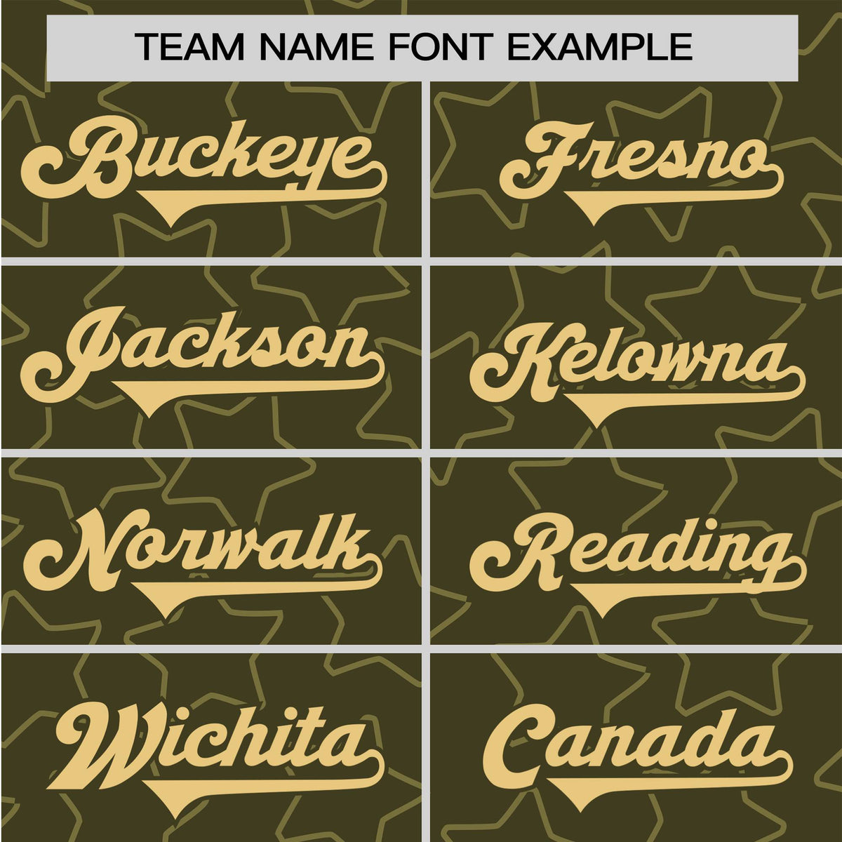 Custom Star Olive Green Gold Baseball Jersey Button Down Shirt Personalized for Adults/Youth