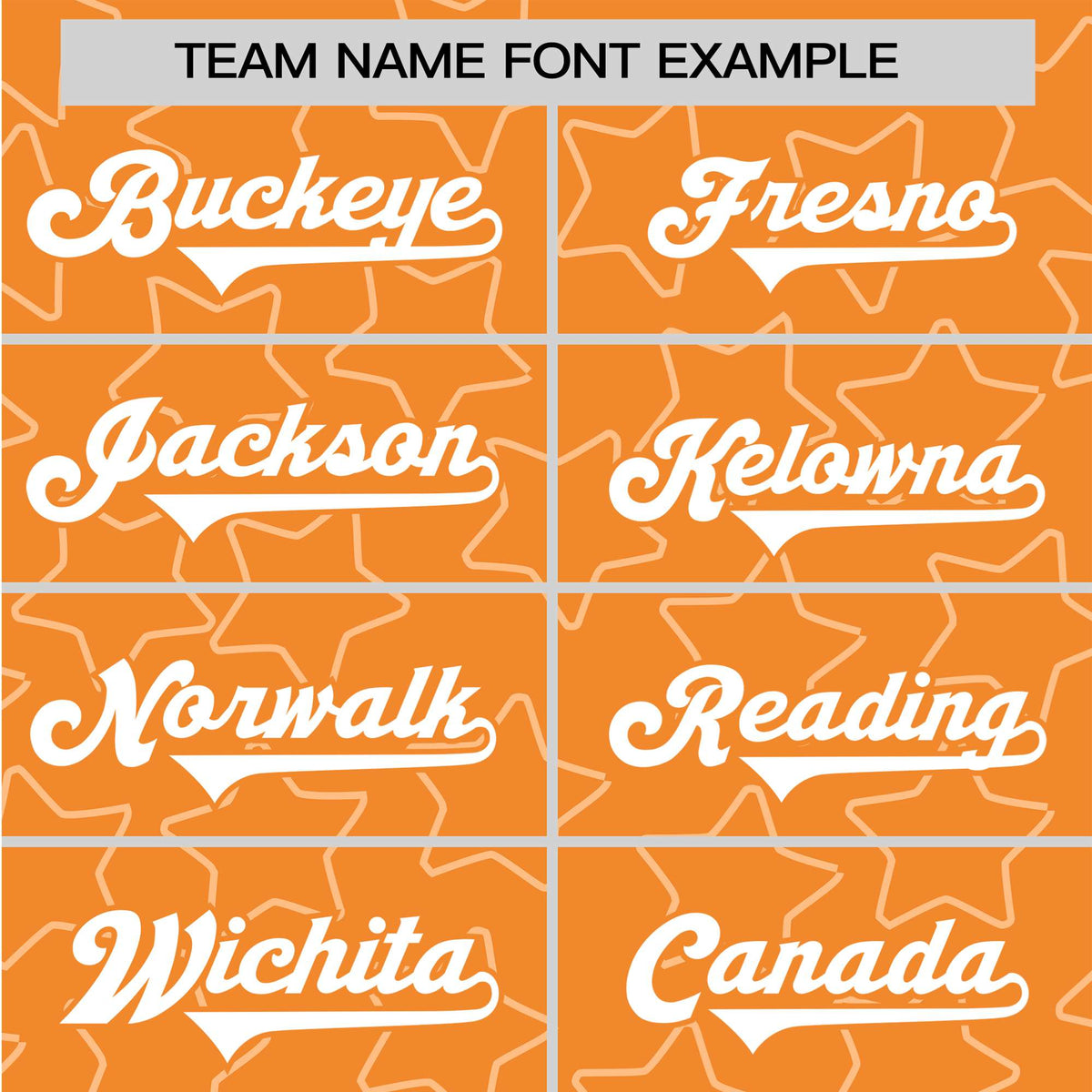 Custom Star Orange White Baseball Jersey Button Down Shirt Personalized for Adults/Youth