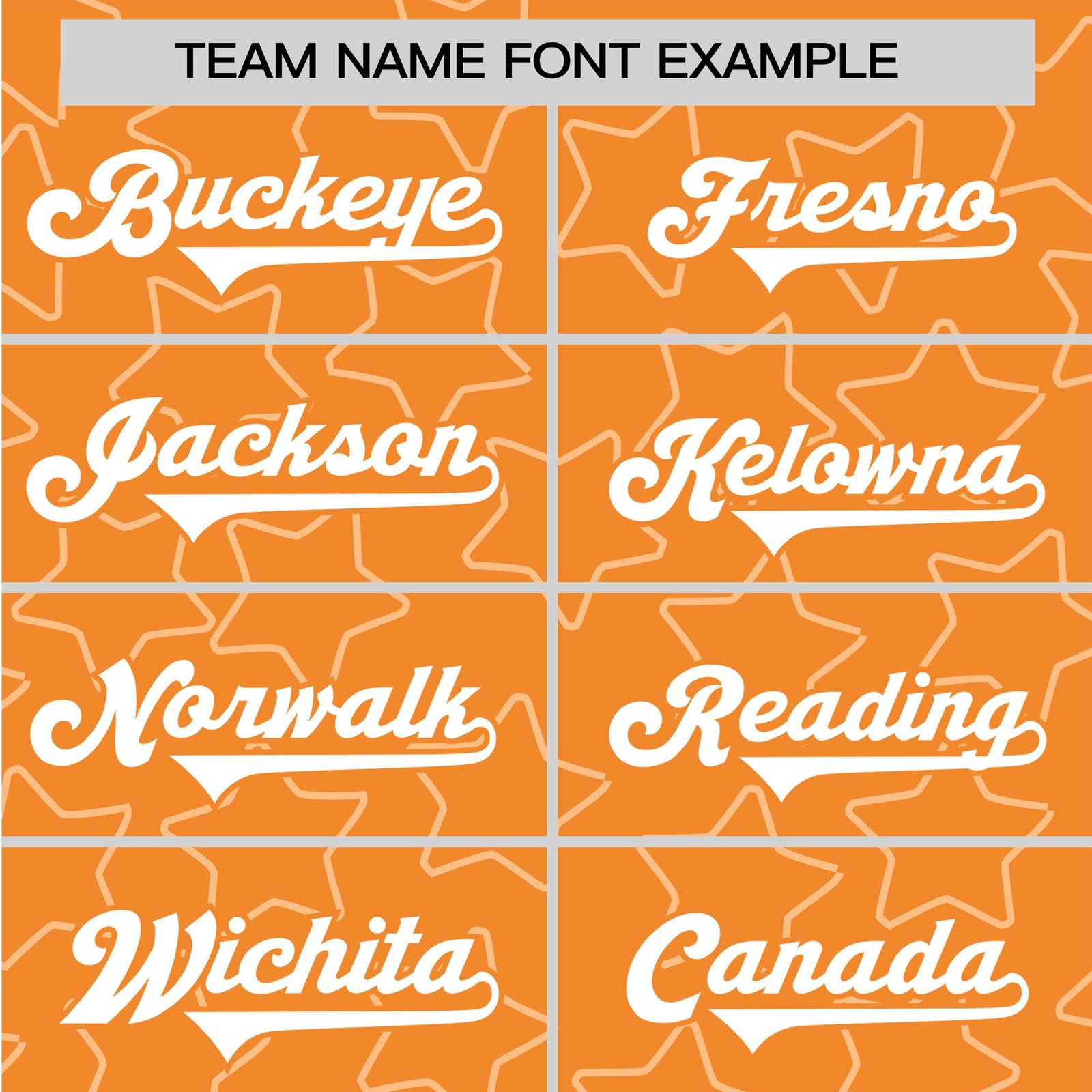 Custom Star Orange White Baseball Jersey Button Down Shirt Personalized for Adults/Youth