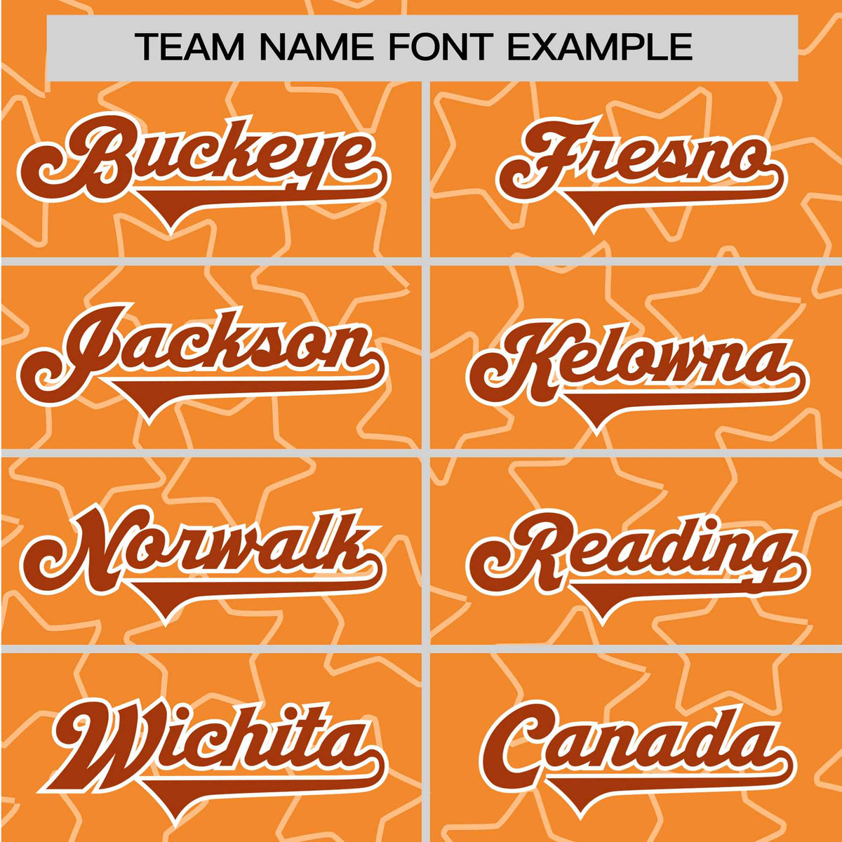 Custom Star Orange Red Baseball Jersey Button Down Shirt Personalized for Adults/Youth