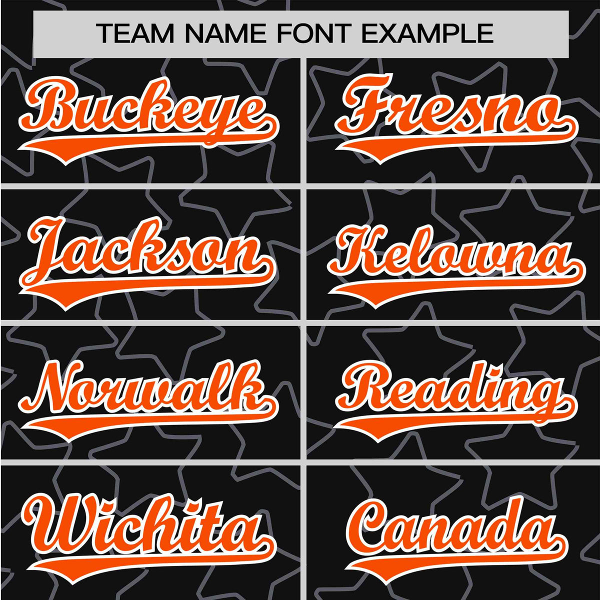 Custom Star Black Orange Baseball Jersey Button Down Shirt Personalized for Adults/Youth