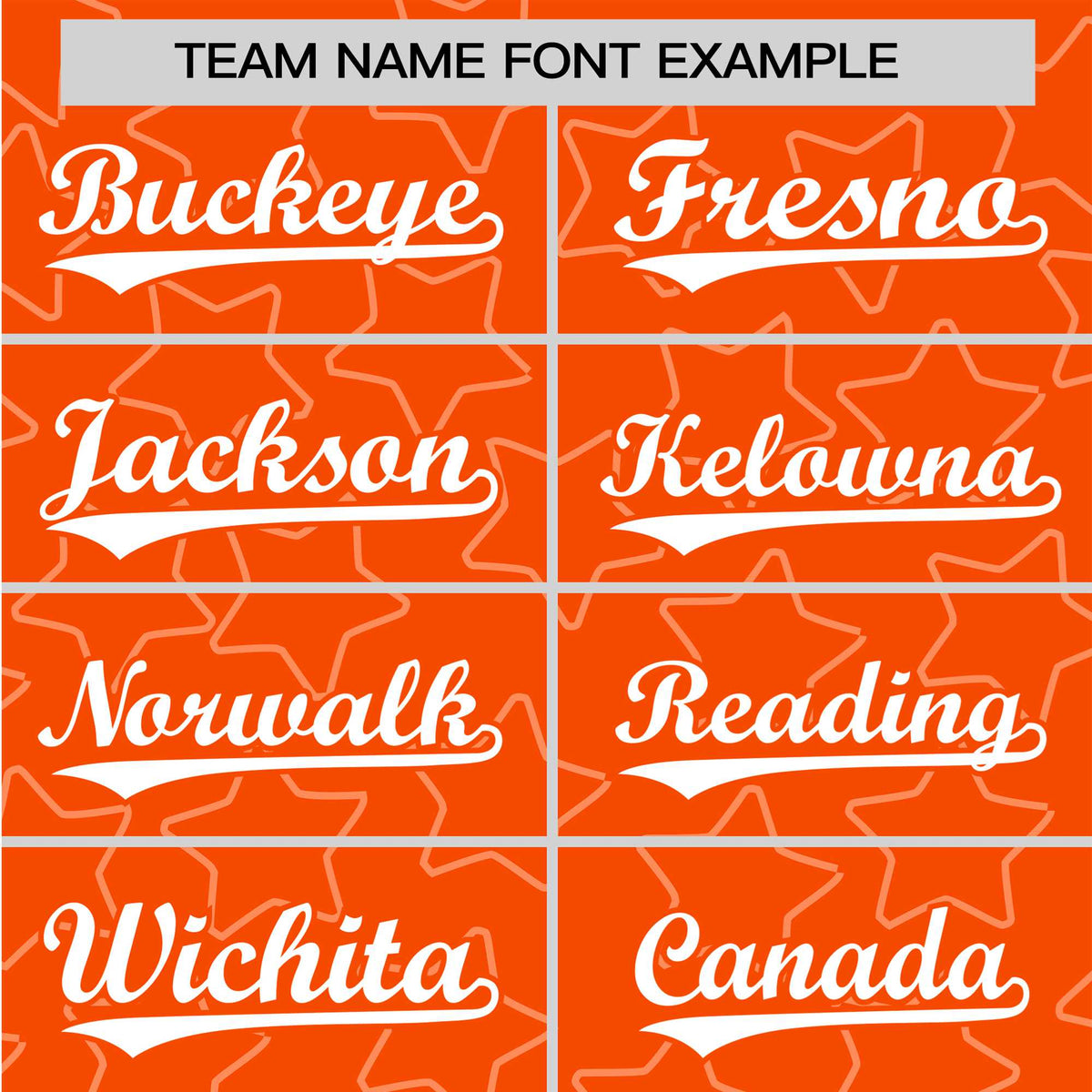 Custom Star Orange White Baseball Jersey Button Down Shirt Personalized for Adults/Youth