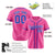 Custom Star Pink Blue Baseball Jersey Button Down Shirt Personalized for Adults/Youth