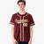 Custom Star Maroon Gold Baseball Jersey Button Down Shirt Personalized for Adults/Youth