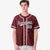 Custom Star Maroon Gray Baseball Jersey Button Down Shirt Personalized for Adults/Youth